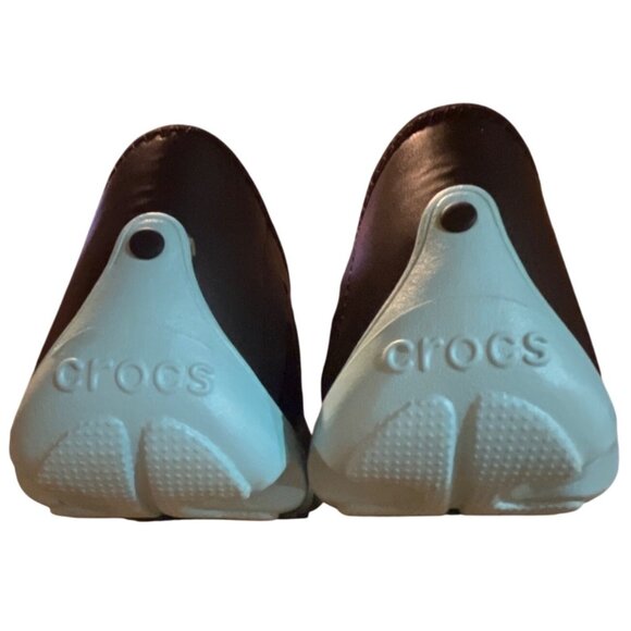 Pre-Loved Crocs Duet Busy Day Ballet Flats W Black & Blue Relaxed Fit - Picture 9 of 14